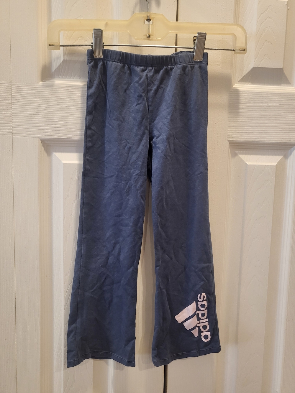 Adidas Kids Blue Flare Leg Athletic Pants - Size 4 / 4T
